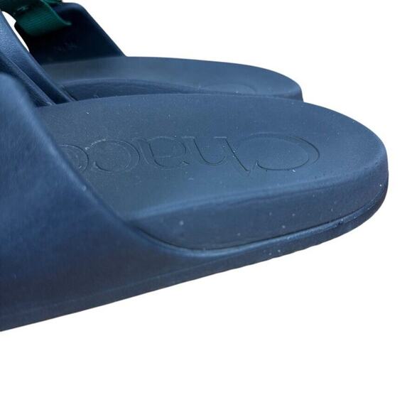 Chaco Chillos Slide Navy Green Mens Sandals Sporty Summer Shoes Flip Flops sz 14 main image 11